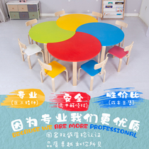 Training class kindergarten tables and chairs childrens combination table learning painting tutoring class set elementary and middle school students desks and chairs