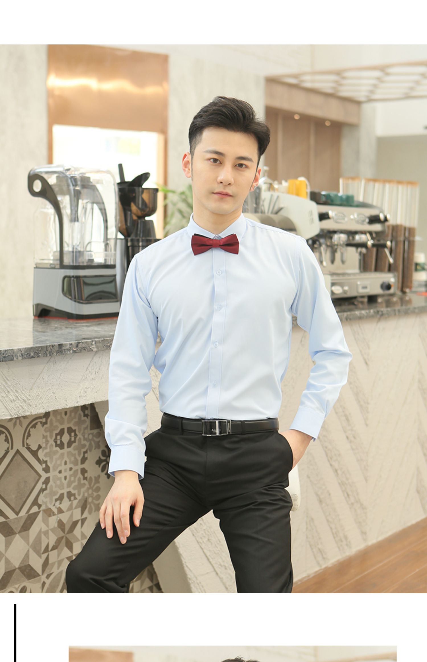 伴郎服装男兄弟装团服礼服婚礼白色衬衫西装长袖修身新郎结婚衣服