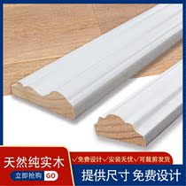 Wood line paint-free board Ecological board matching solid wood decorative strip Roman column wardrobe cabinet closing line