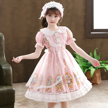 Girls' dress summer dress Children's foreign air Lolita skirt Princess lolita skirt Little girl Lolita suit