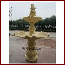Sandstone Spray Dragon Fish Spray Pool Eurostyle Fountain Outdoor Waterscape GRP Sculpture Manufacturer Direct