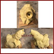 Sandstone Water Jet Fish Head EU-style Spray Pool Large Fountain Outdoor Waterscape Sculpture GRP Manufacturer Direct