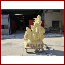 Sandstone spray water double like water jet European-style fountain outdoor waterscape GRP water jet sculpture manufacturer direct