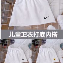 Childrens fart curtain hem girls small fart curtain with bottoming white skirt to cover buttocks layered autumn and winter all-match skirt