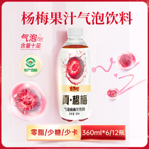 Tao Fengyuan Bayberry soda bubble water 0 Fat less sugar less card whole box fruity soda 360ml * 6 bottles Net red drink