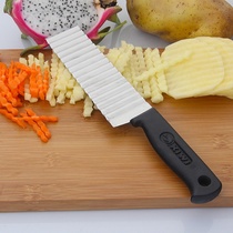Stainless steel multifunctional kitchen cutter potato shredder wave potato slicing corrugated knife potato knife kitchen supplies