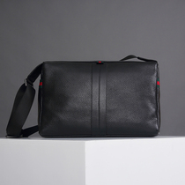 New cowhide mens bag leather shoulder bag soft leather crossbody bag full leather Korean version business casual backpack tide