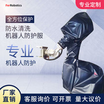 Cleaning robot acid and alkali resistant anti-corrosion water vapor protective clothing waterproof Splash raincoat