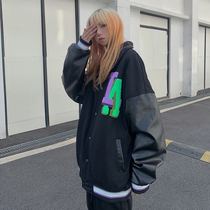 Legal alien 2021 spring new letter towel embroidered jacket men and women loose lazy wind jacket ins tide