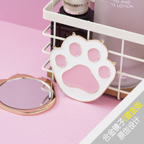 Cat Paw Small Mirror Korea Ins Fun Cute Cartoon Mini Carry-on and Makeup Mirror Girl student