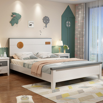 Solid wood Childrens beds Boys Girls 1 5 m Single beds American teenagers modern minimalist High box storage beds