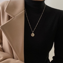 Sweater Chain 2021 New Tide Womens Net Red Necklace Texture Advanced Titanium Alloy Autumn winter with a long Brief