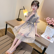 Childrens Clothing Girl Plaid Skirt Children Little Girl Trendy Ocean Qi Dress Summer Dress Long Skirt Over Knee Summer Clothes