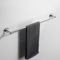 304 stainless steel towel rack single rod non-perforated wall-mounted bathroom shelf towel hanging toilet towel rack