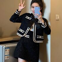 Small fragrance suit female 2021 new autumn small fashion temperament socialite skirt two-piece foreign style