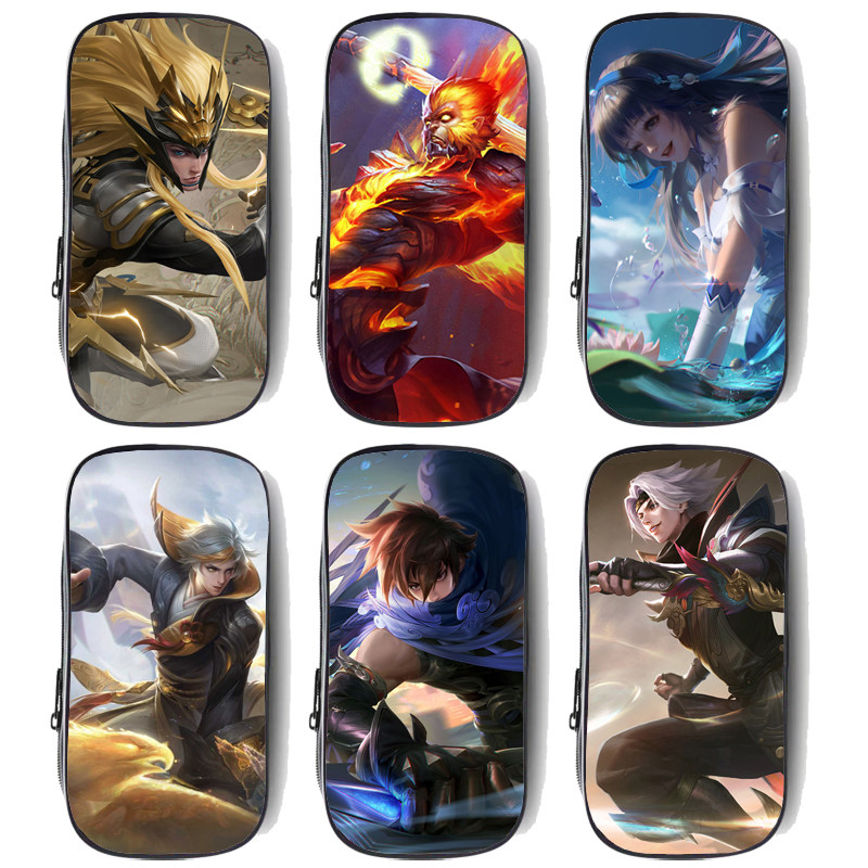 电玩小子孙悟空李白韩信王者荣耀中小学生铅笔文具盒男孩儿童笔袋