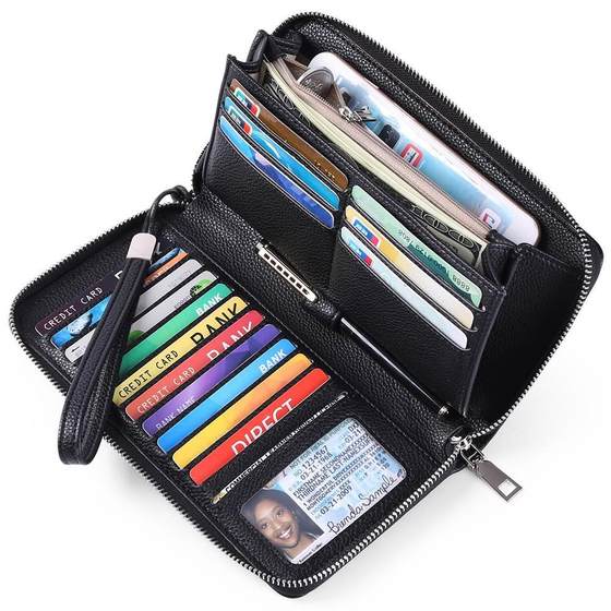 Women's long wallet RFID European and American style large capacity clutch bag PU bank card storage package source
Women's long wallet RFID European and American style large capacity clutch bag PU bank card storage package source