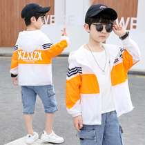 Child sunscreen boy Summer thin Anti-UV jacket Leisure Ocean Gas Ice Breathable Sunscreen Jacket