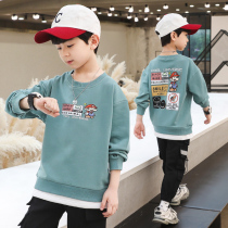 Boys net red fried street necropolis for spring and autumn 2022 new children trendy foreign air long sleeves CUHK children t-shirt blouses 9