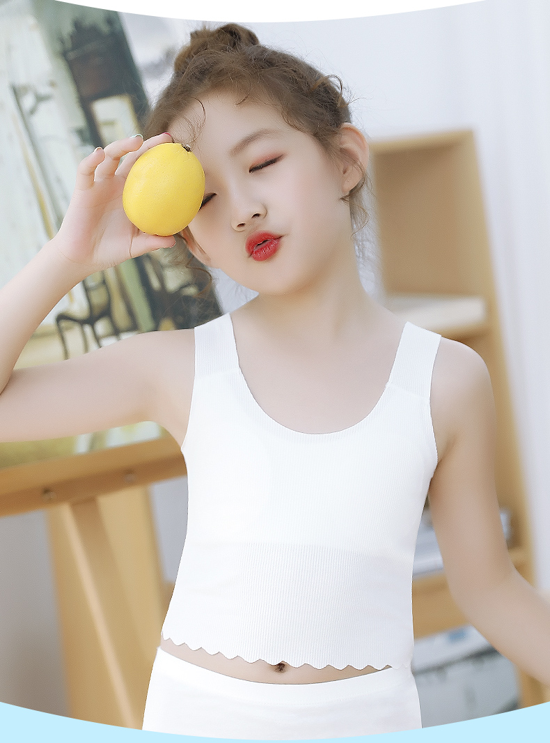 hlcoman女童内衣发育期小背心莫代尔儿童女孩9-12岁吊带学生打底内穿