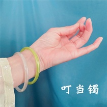 Bracelet Tinder bracelet Manau Ice species glazed jade medullary glazed jade extremely fine jade Forbidden Walking 57mm Inner Diameter Ancient Wind