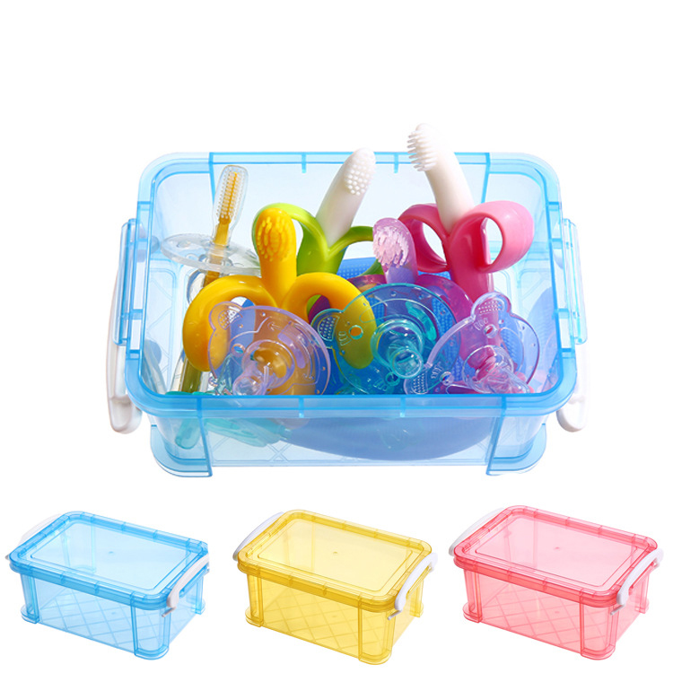 The large PP storage box is suitable for baby fork spoon toy pacifier fruit fork teether bite bag, etc