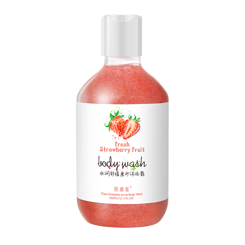 【肤澜蔻】水果味磨砂膏沐浴露350ml-秒客网