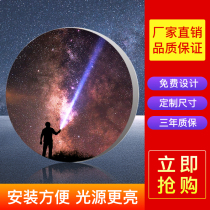Column round UV soft film card cloth light box ceiling different arc hexagonal billboard hanging double-sided hot sale customized