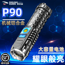 P90 strong light flashlight W high-power ultra-long continuation charge ultra-literation small portable outdoor xenon lamp