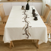 Table Cloth Cloth Art Cotton Twist Nordic Rectangular Table Cloth Mesh Red Brief About Modern Tea Table Geb Square Table Cloth