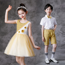 Childrens choral cast to serve boy 61 Performance Costume Girl Princess Fluffy Skirt primary and middle school students dance suit