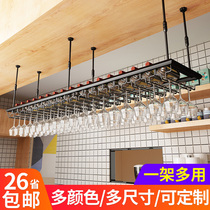 Wine glass rack hanging grape wine rack ornaments Creative wine rack shelf Wine glass rack hanging upside down cup rack cabinet