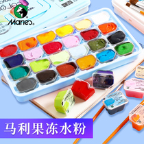 Marley jelly gouache paint tool set painting canned children without pungent 100ml beginner student supplies White watercolor professional 12 painting horsepower 24 color art students Special