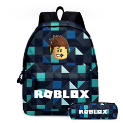 Spot cartoon game roblox two-piece set, drawstring pocket, school bag for primary and secondary school students, children's school bag