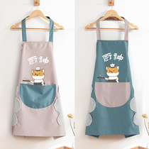 Qiu Qian 2021 New apron home kitchen waterproof oil-proof women Summer thin overalls cooking waist Net Red