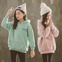 Children Spring Autumn Winter Style Plus Velvet Girls Coat Girl Jacket Winter Dress Girl Han Edition Casual Big Boy Loose Thickened Blouse