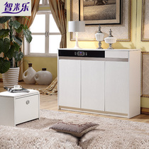 Intelligent electronic shoe cabinet disinfection sterilization drying deodorization mildew all solid wood household door modern simple storage cabinet