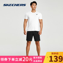 Skechers mens sports suit 2021 summer official flagship T-shirt Short sleeve shorts two-piece set
