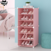 Multi-layer shoe rack household dustproof Assembly three-purpose simple shoe cabinet economic dormitory entrance storage cabinet shoe shelf