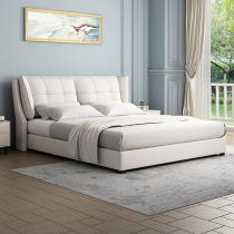 Technology fabric bed light luxury modern fabric bed master bedroom Nordic minimalist bedroom 1 8 meters double bed solid wood bed marriage bed