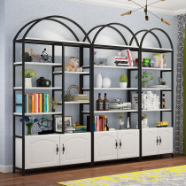 Bookshelf floor multi-storey children bookcase steel wood living room simple household combination space saving modern simple storage rack