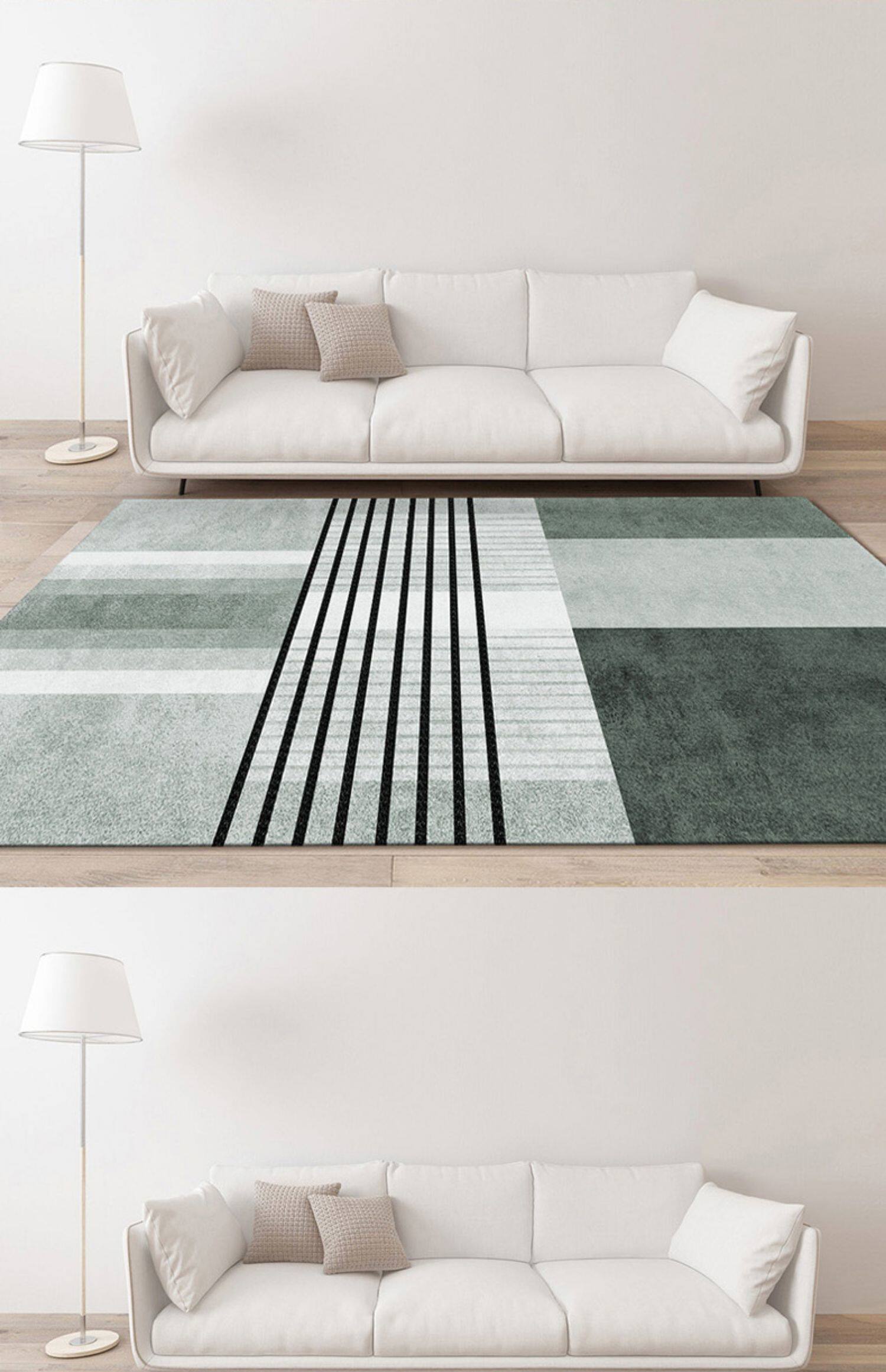 客厅地毯卧室简约现代家用日系清新北欧轻奢沙发茶几毯易打理地垫