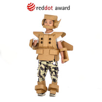 Man Hee Hee carton robot toy can wear armor childrens paper shell toy diy handmade armor