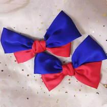 520 Send girlfriend bow sister-in-law head flower elegant flame blue contrast headdress hairpin super fairy couple gift