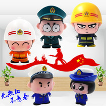 Fireman paparazzi Handmade doll hawking event Festive Event Gift Car Decorated Cake Decoration Military for Men and Women Toys