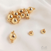 14K gold cover color round ball magnet buckle ball magnetic buckle bracelet necklace iron buckle handmade DIY jewelry accessories