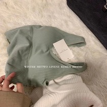 Removable chest cushion v collar beauty back bra harness bra integrated with bottom vest and body outside wearing 100 hitch woman