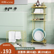 Bathroom multi-layer face wash rack Light luxury floor-to-ceiling bathroom multi-function basin bath basin debris storage rack