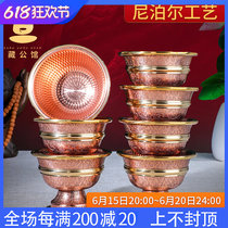 Water supply bowl for the Buddhas cup Nepal handmade red copper hammer water supply bowl Mieking for the Buddha Water Supply Cup Guanyin Water Supply Cup