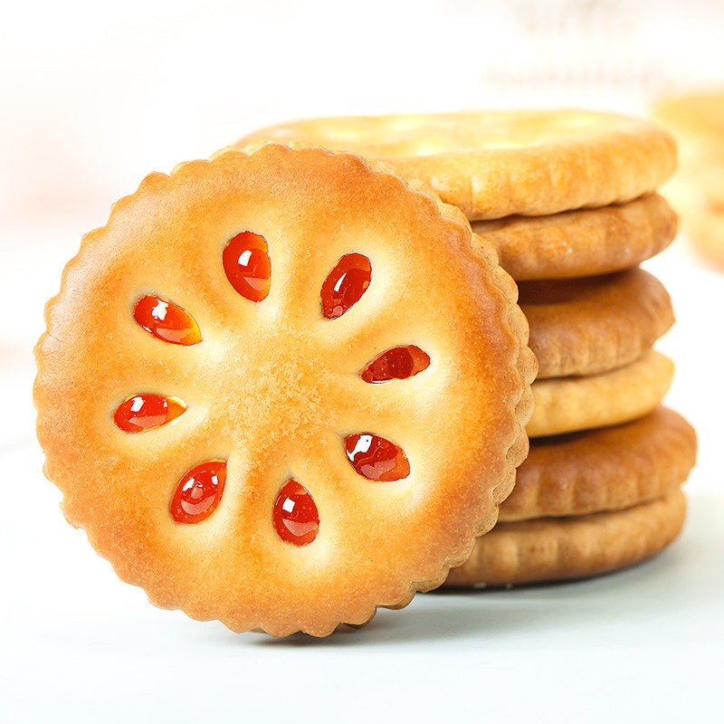 俄罗斯拉丝饼干进口食品休闲零食无蜂蜜华夫夹心网红小圆饼